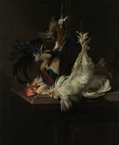 Still Life with Fowl by Willem van Aelst, 1658 — digital art print download