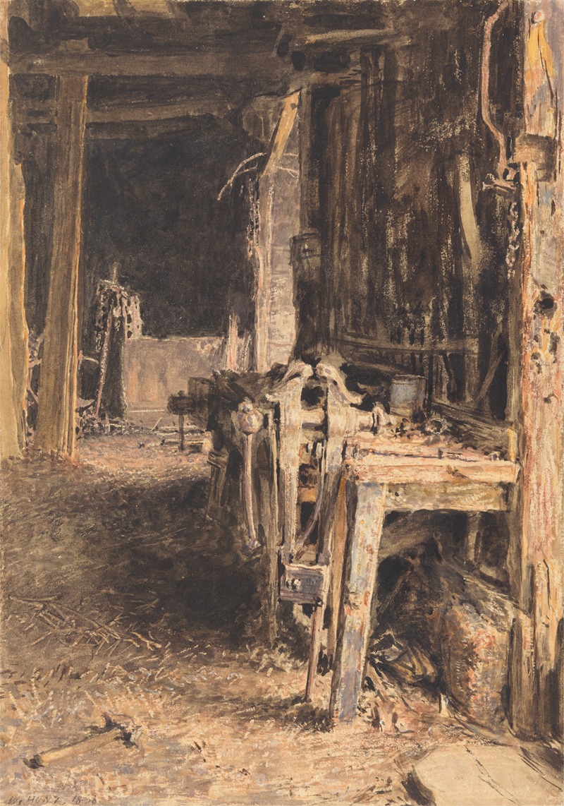 Barn Interior by William Henry Hunt, 1836 — digital art print download
