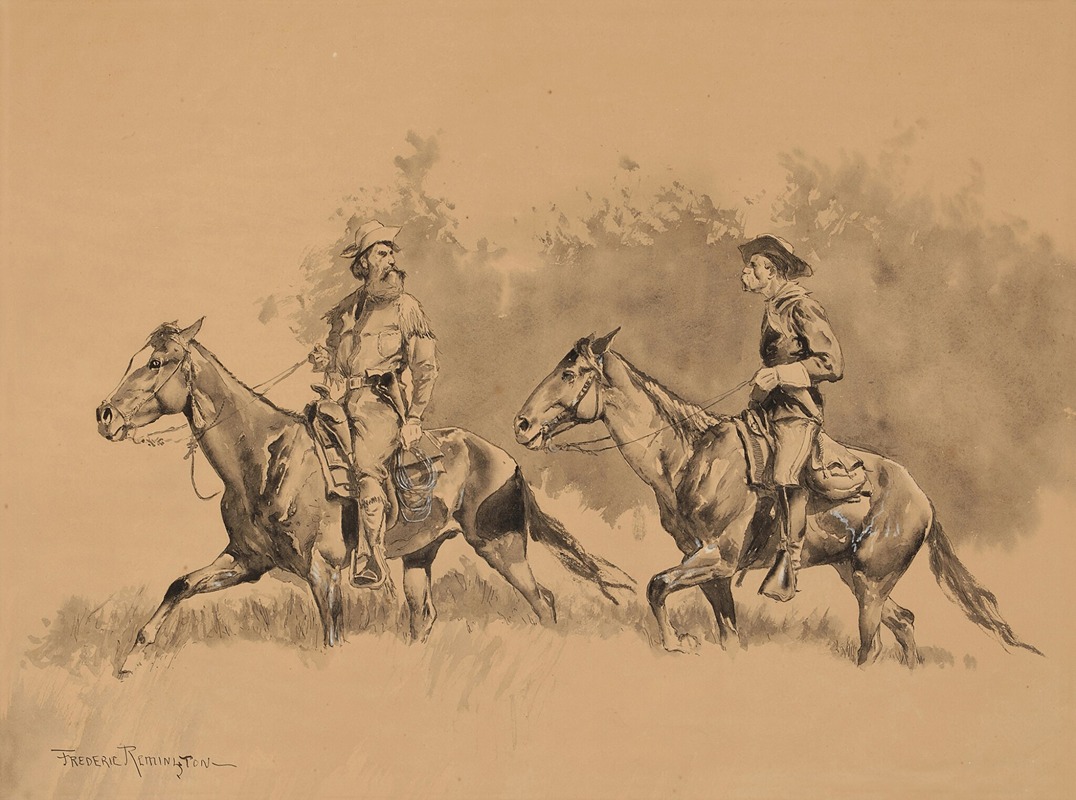 Курьеры by Фредерик Ремингтон, 1890-1891 — digital art print download