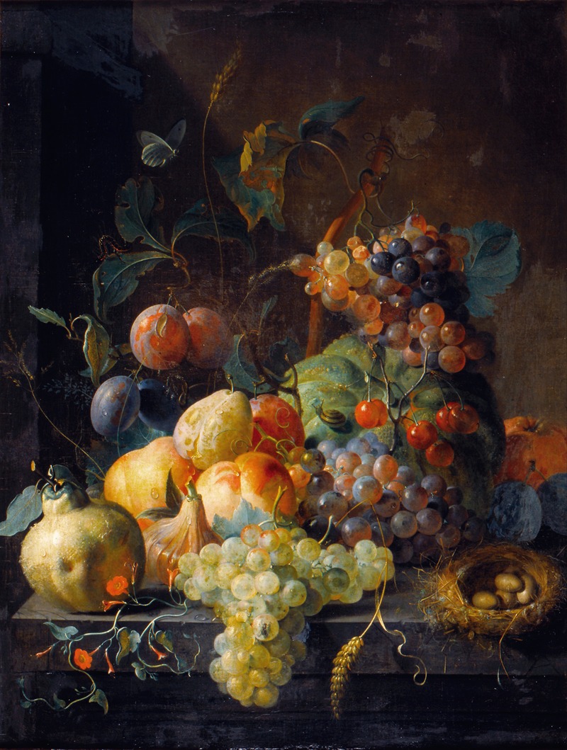Still Life with fruit by Coenraet Roepel, 1720 — digital art print download