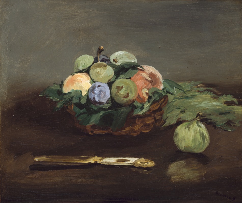 Basket of Fruit by Эдуар Мане — digital art print download
