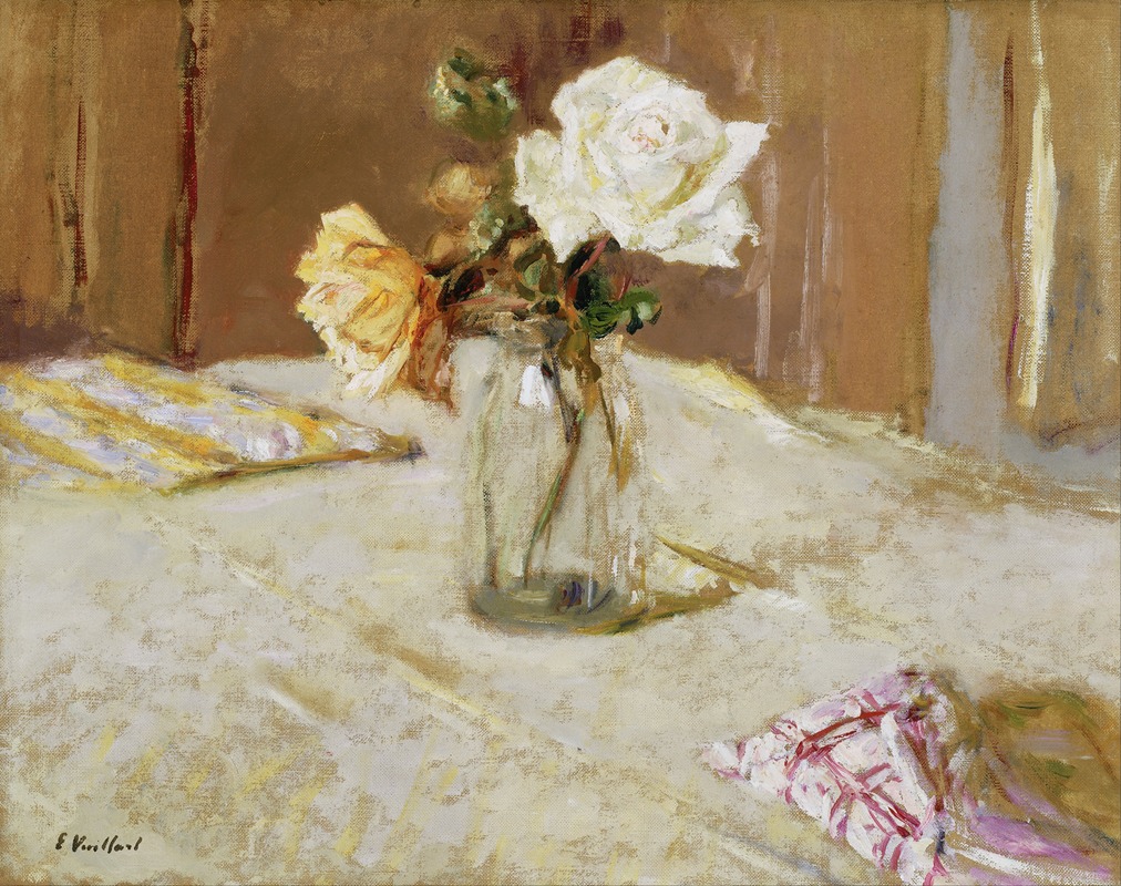 Roses in a Glass Vase — Édouard Vuillard