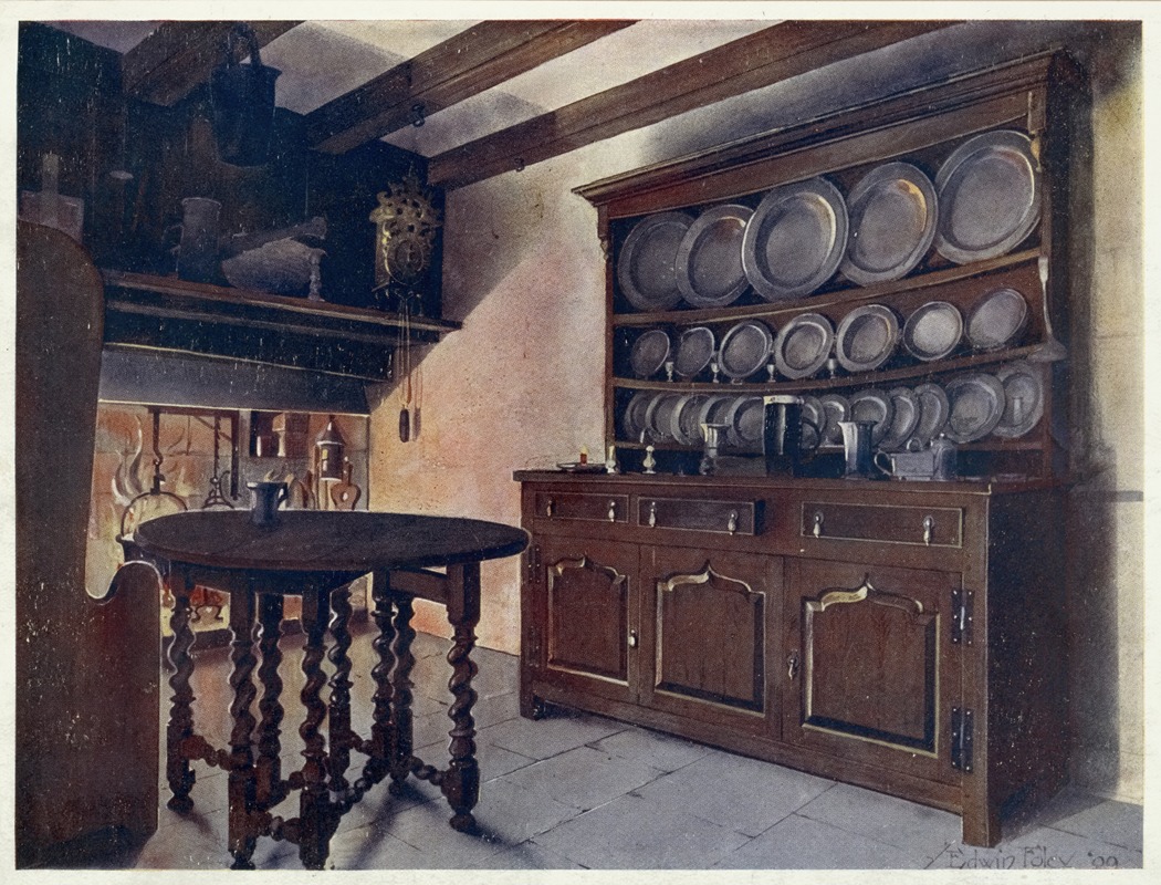 Oak Welsh dresser by Edwin Foley, 1910 - 1911 — digital art print download