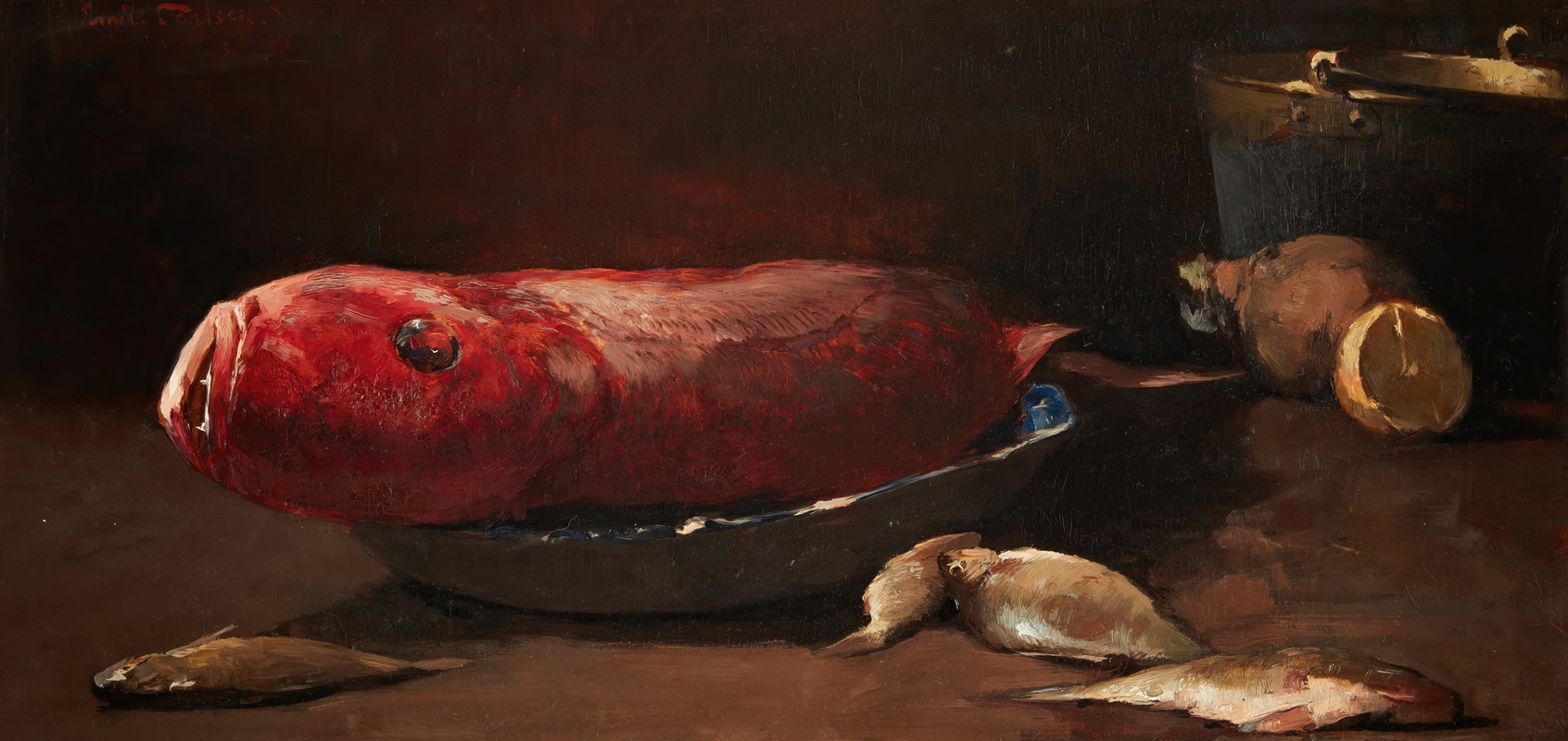 Still Life with Fish by Эмиль Карлсен, 1893 — digital art print download