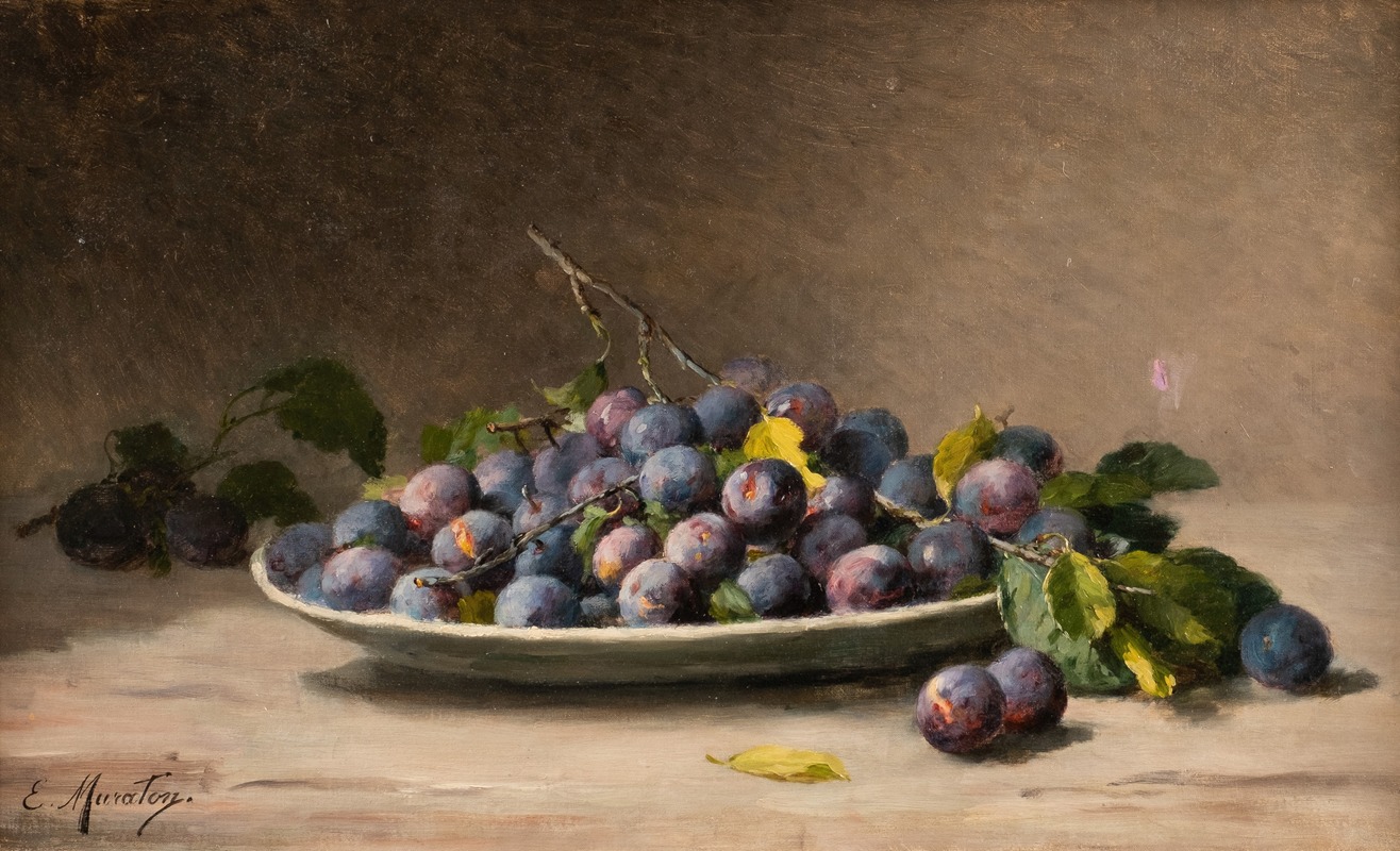 Still life with plums by Euphémie Muraton — digital art print download