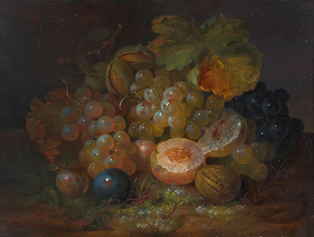 Still Life with Grapes, Plums and Almonds — George Forster
