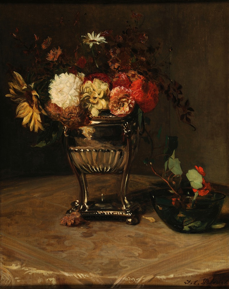 Dahlias et capucines à l'urne d'argent — Jacques-Émile Blanche