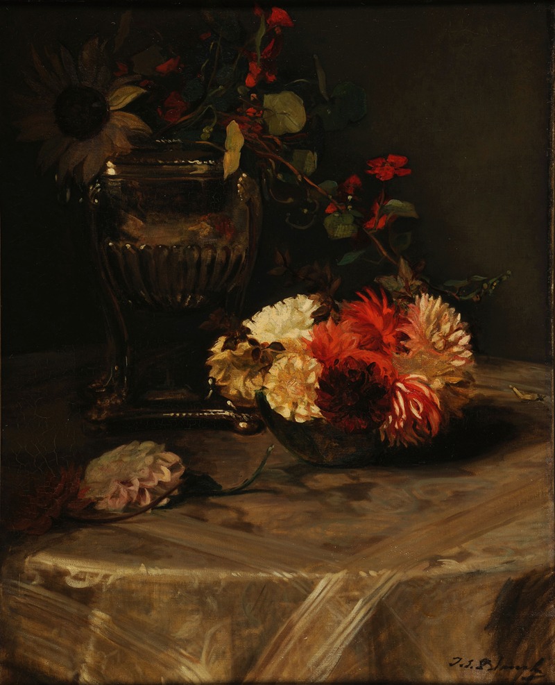 Dahlias et capucines à l'urne d'argent — Jacques-Émile Blanche