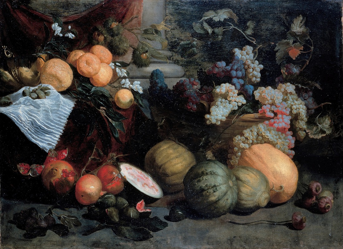 Still Life with Fruit and Vegetables by Ян Рус — digital art print download