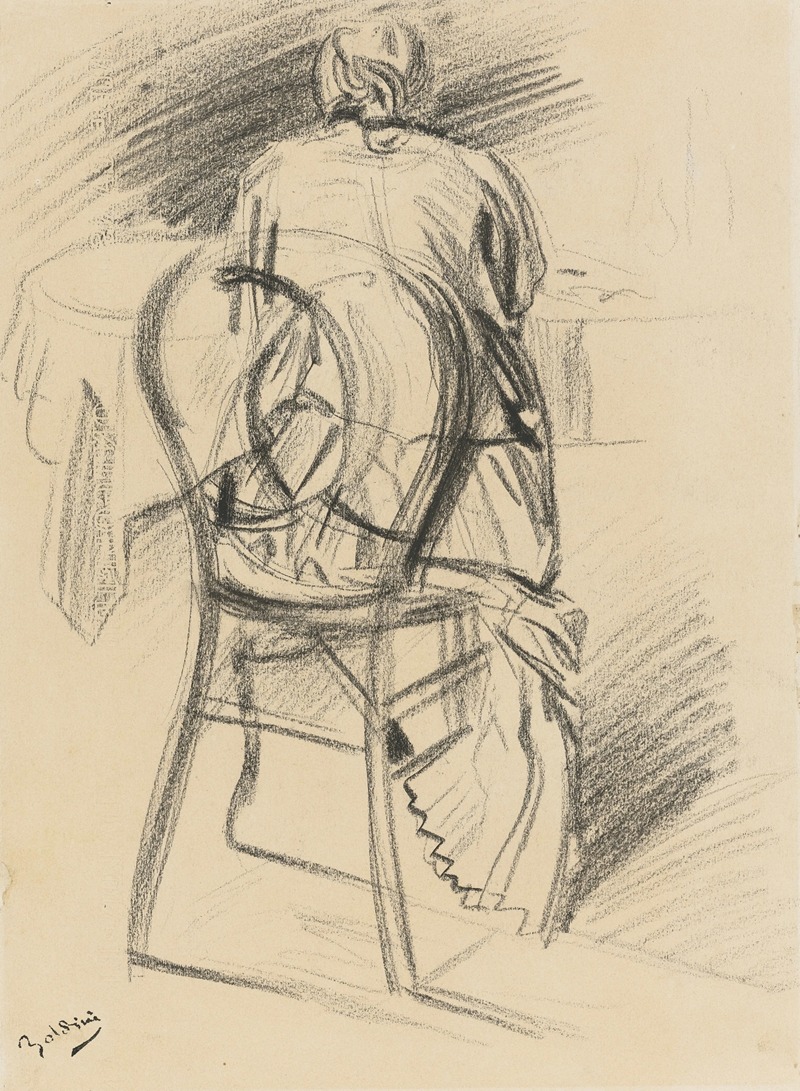 A Woman Seated Seen from Behind — Giovanni Boldini