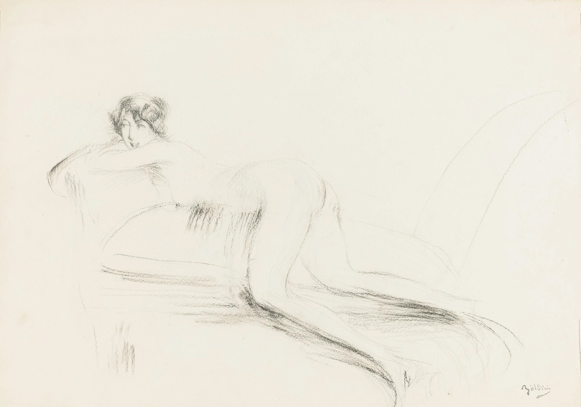 Reclining Female Nude — Джованни Болдини