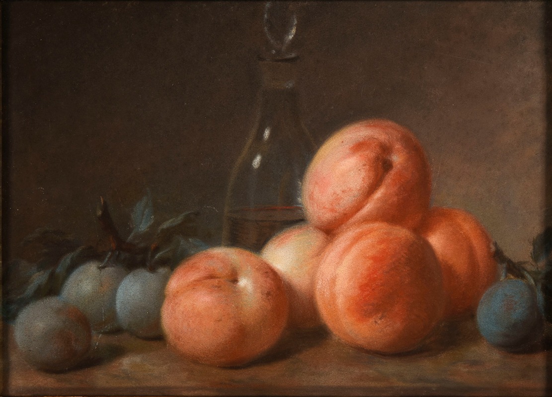 Pêches et prunes by Ли Луи Перен-Сальбру — digital art print download