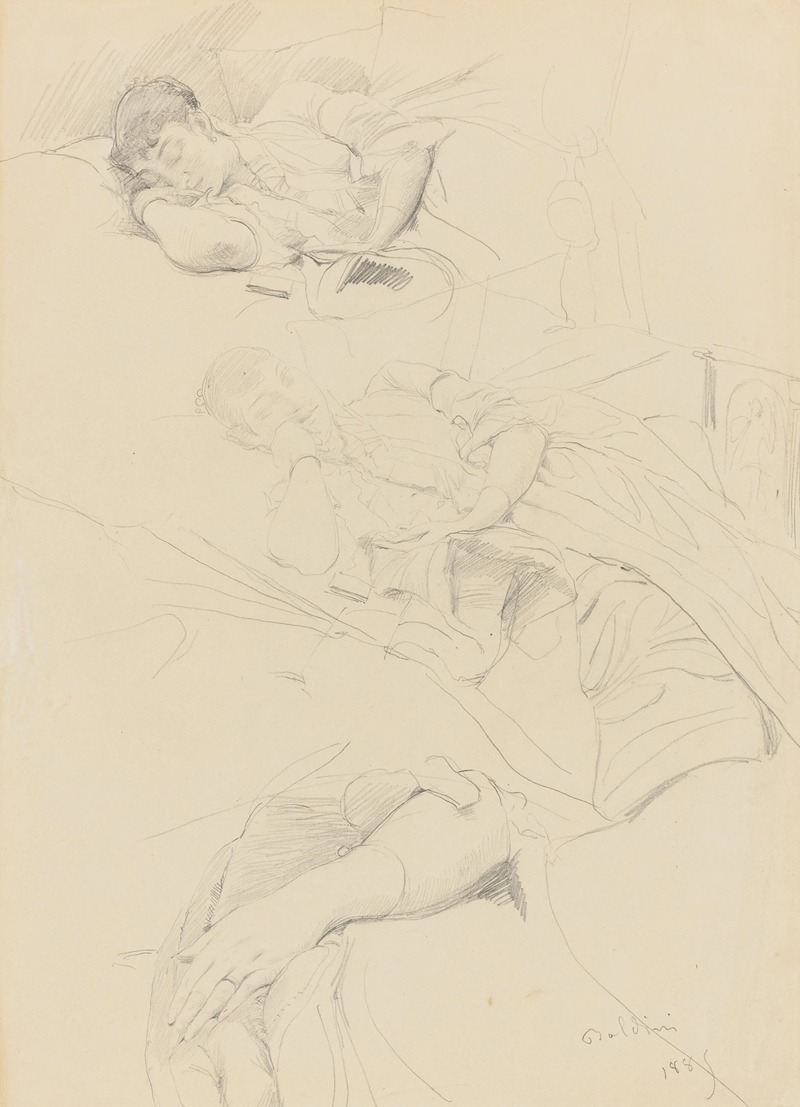 Studies of a Sleeping Woman — Giovanni Boldini