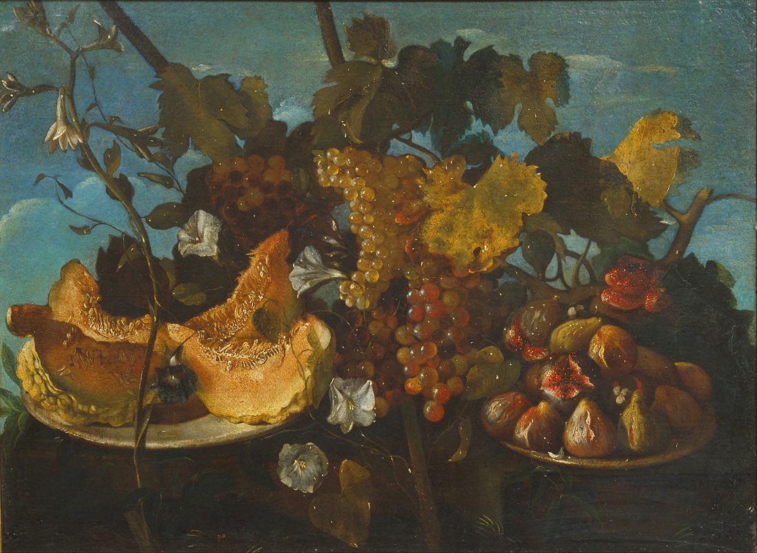 Still Life with Grapes, Figs and Marrow — Michele Pace del Campidoglio