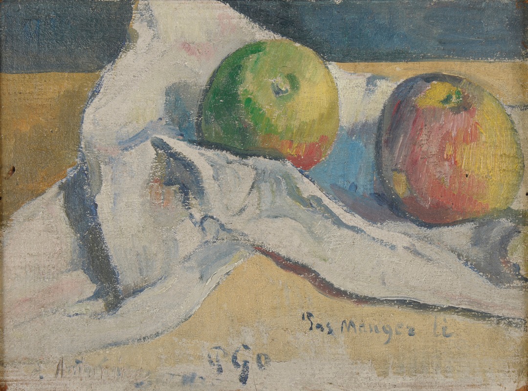 Nature morte aux pommes by Поль Гоген — digital art print download