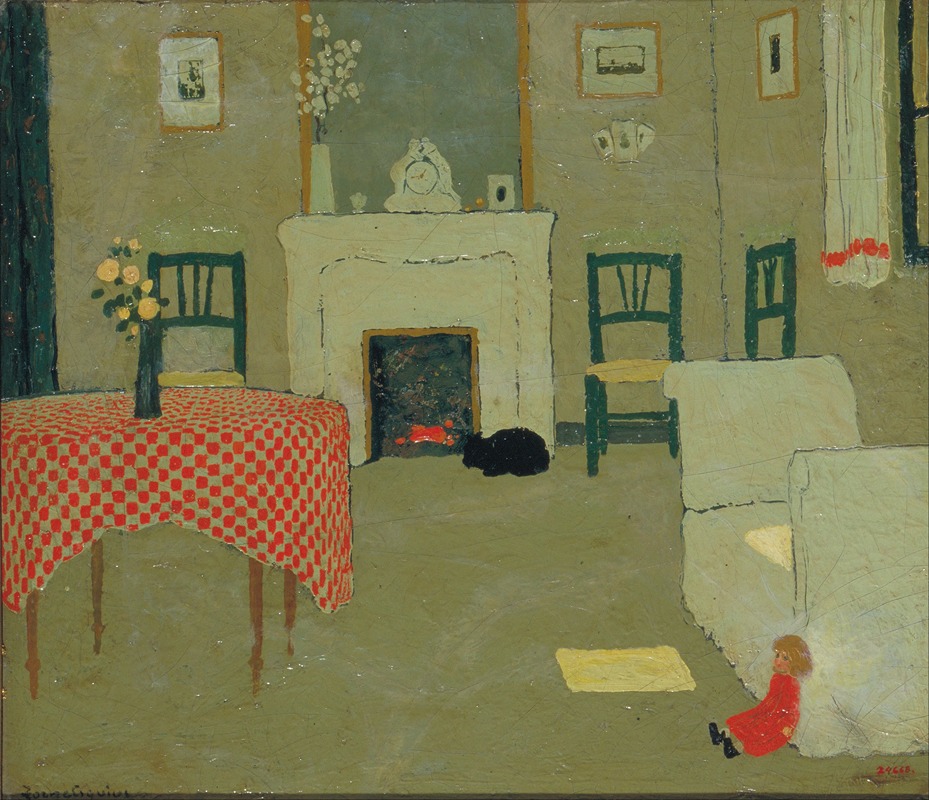 Living Room Interior by Pere Torné Esquius, 1913 — digital art print download