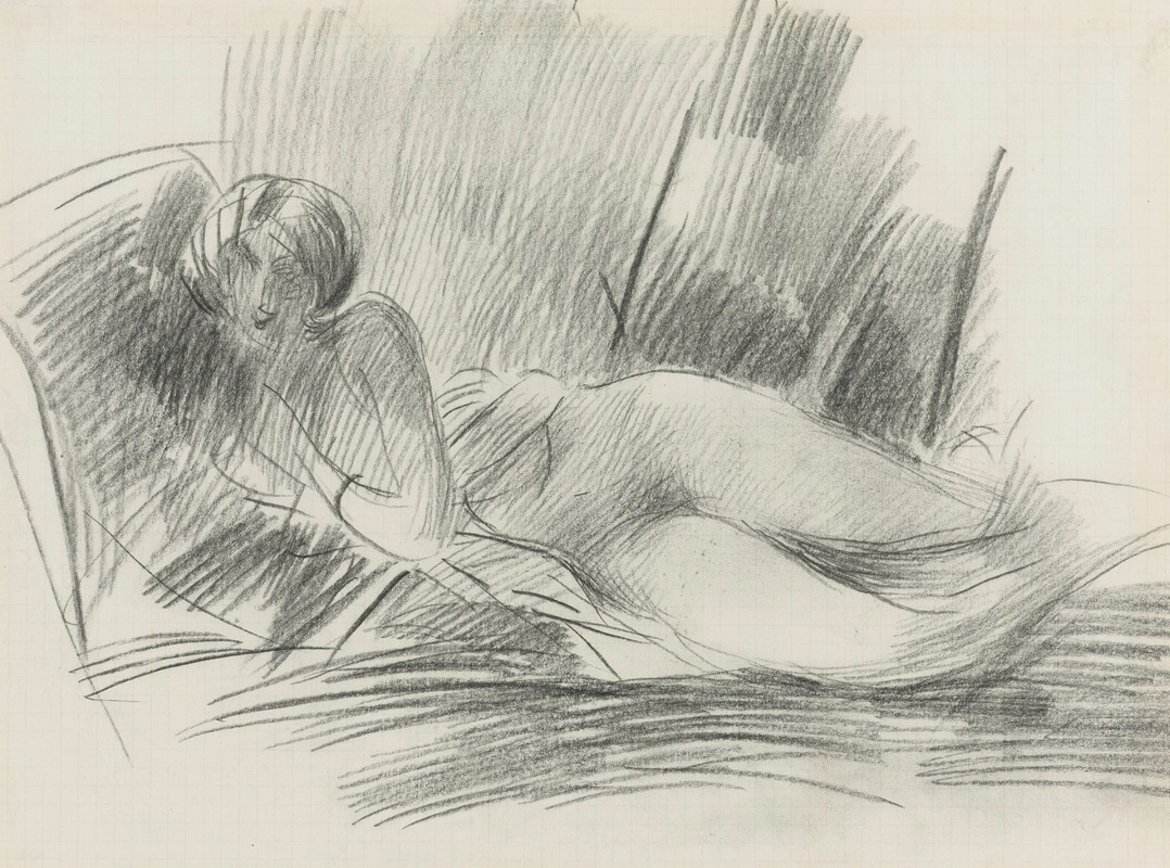 Reclining Female Nude — Джованни Болдини