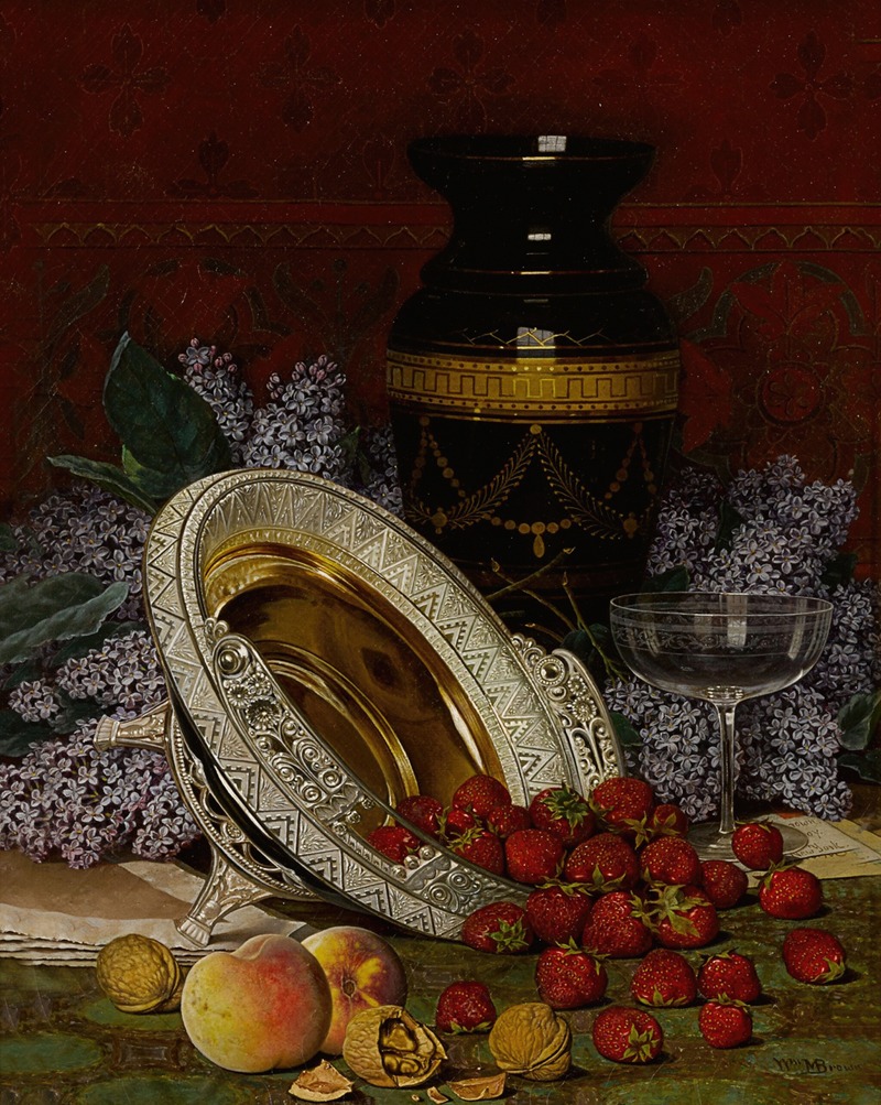 Still Life with Strawberries and Lilacs — William Mason Brown