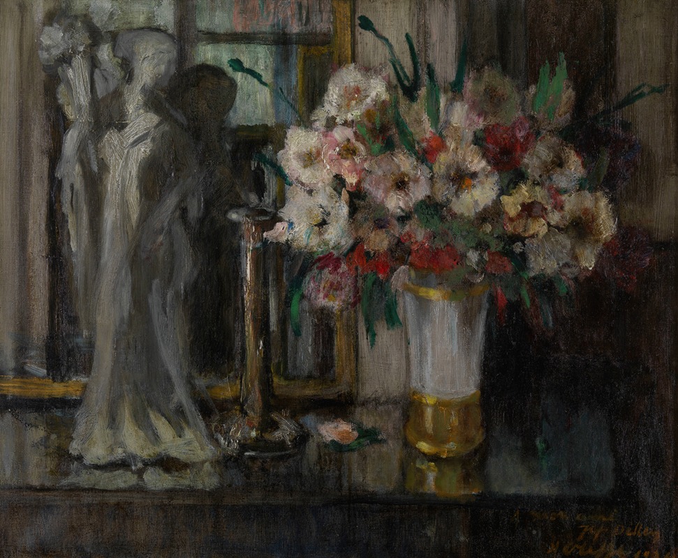 Still Life with Flowers by Огюст Олефф, 1924 — digital art print download