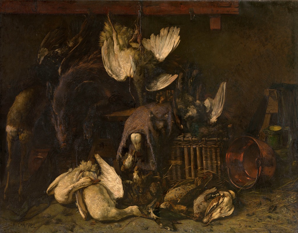 Still Life with Dead Game by Edouard Chappel — digital art print download