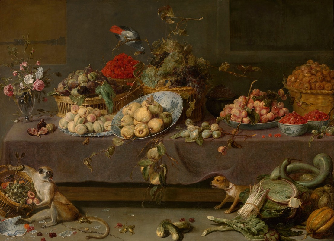 Flowers and Fruit by Frans Snyders, 1630-1640 — digital art print download
