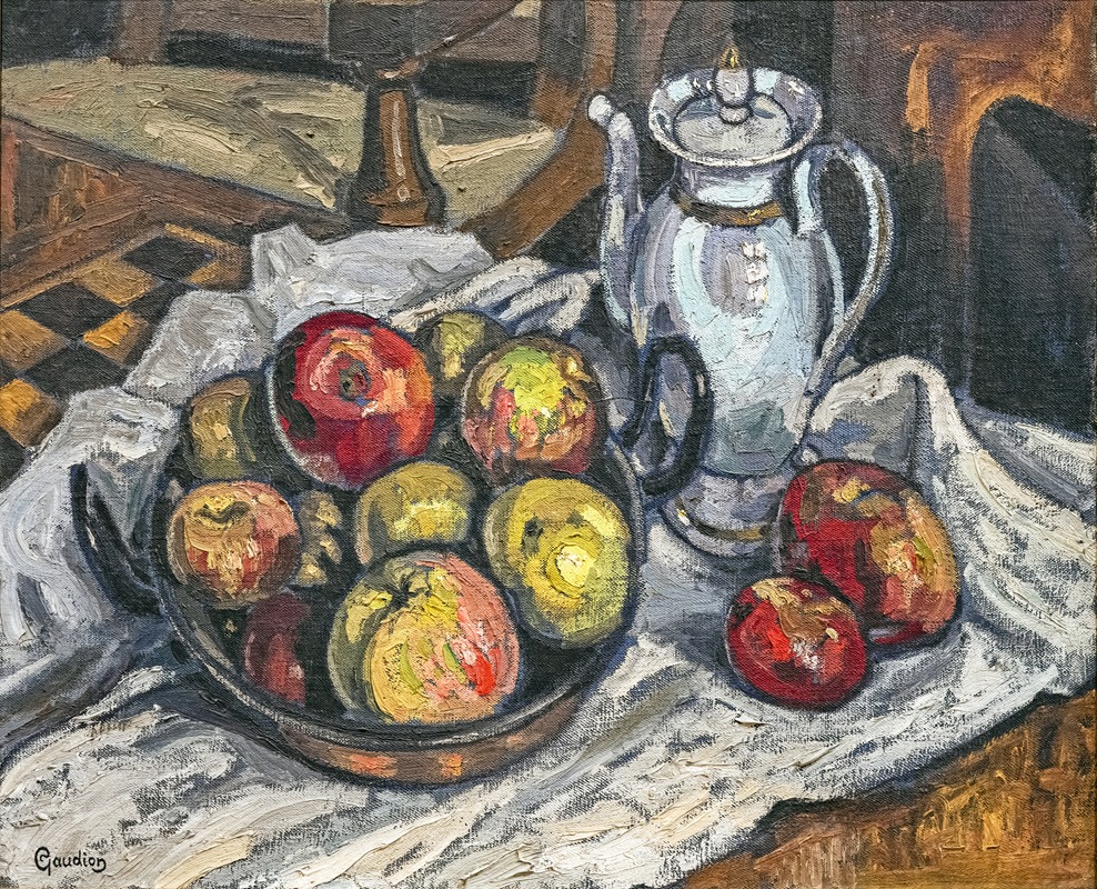Still life with apples — Georges Gaudion