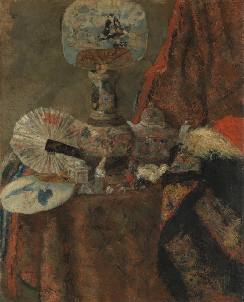 Still Life with chinoiseries by Джеймс Энсор, 1880 — digital art print download