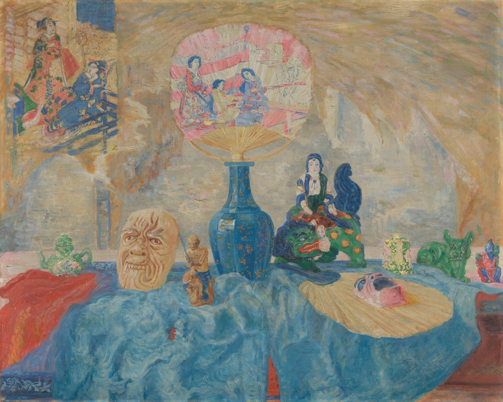 Still Life with Chinoiseries by Джеймс Энсор, 1906 — digital art print download