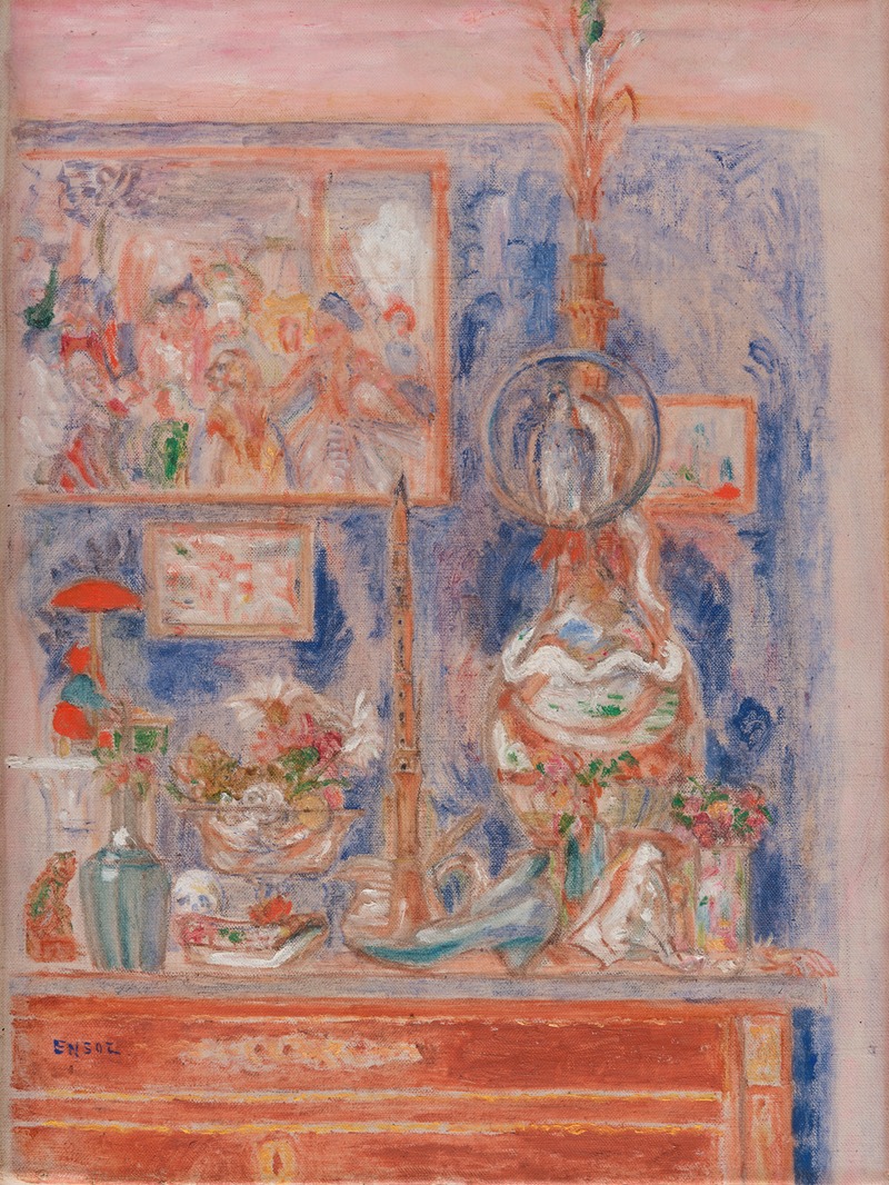 Un bon coin chez moi by Джеймс Энсор, 1938 — digital art print download