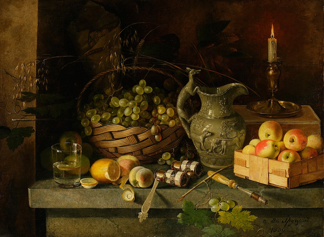 Still life with a lorgnette by Ян Чруцкий, 1839 — digital art print download
