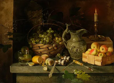 Still life with a lorgnette by Ян Чруцкий, 1839 — digital art print download