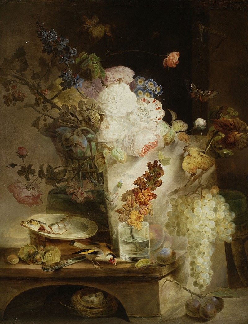 Still life with flowers by Ян Петр Лучиньский — digital art print download