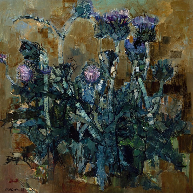 Artichoke Flowers by Jean Pradier, 1848 — digital art print download