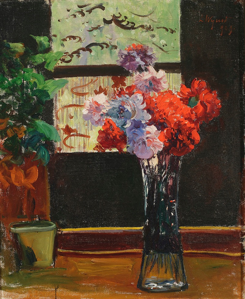Flowers in a vase by Леон Вычулковский, 1903 — digital art print download