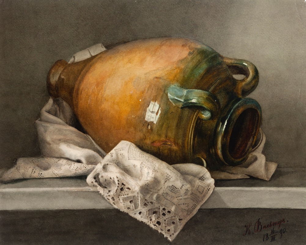 Natüürmort kannuga by Лилли Вальтер, 1890 — digital art print download