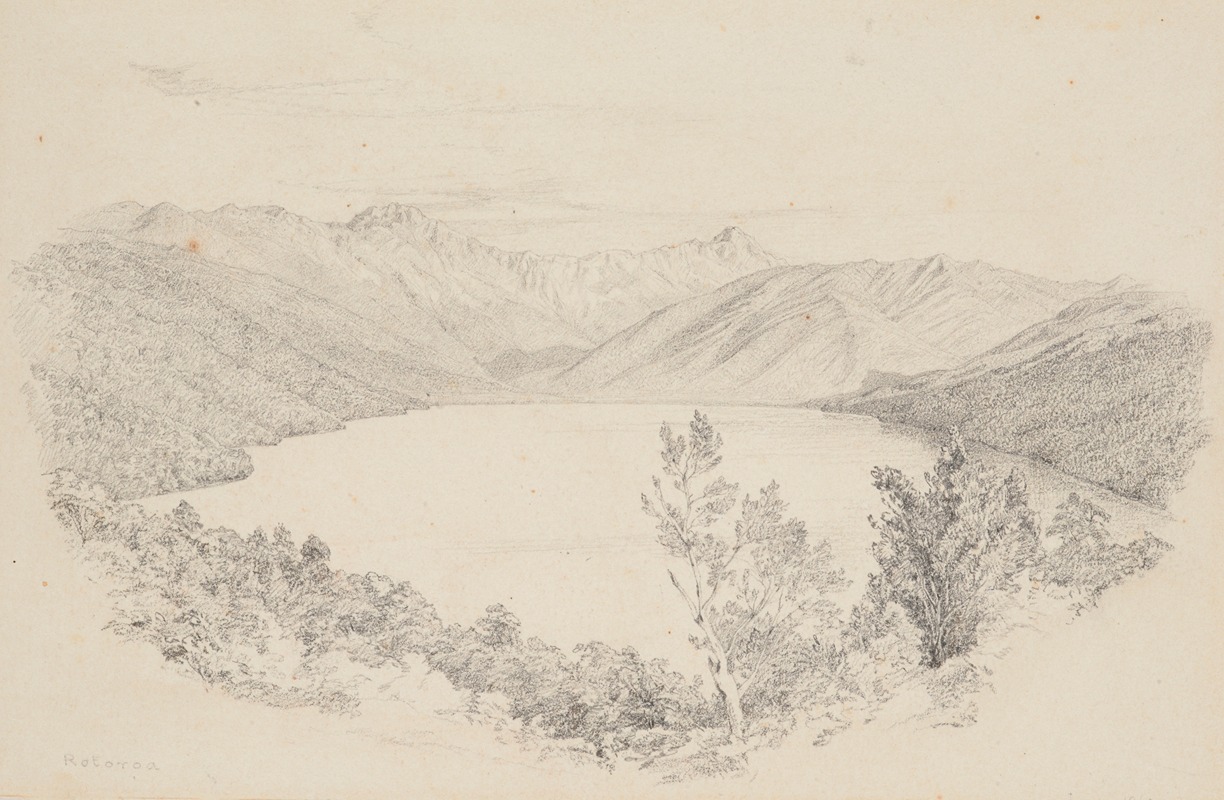Lake Rotoroa by James Crowe Richmond, 1864 — digital art print download