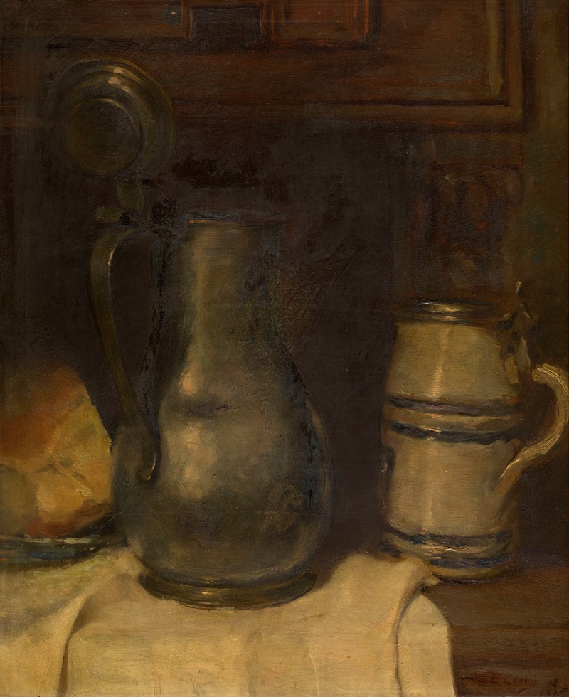 Still Life with Pewter Jar by Paul Claes, 1915 — digital art print download