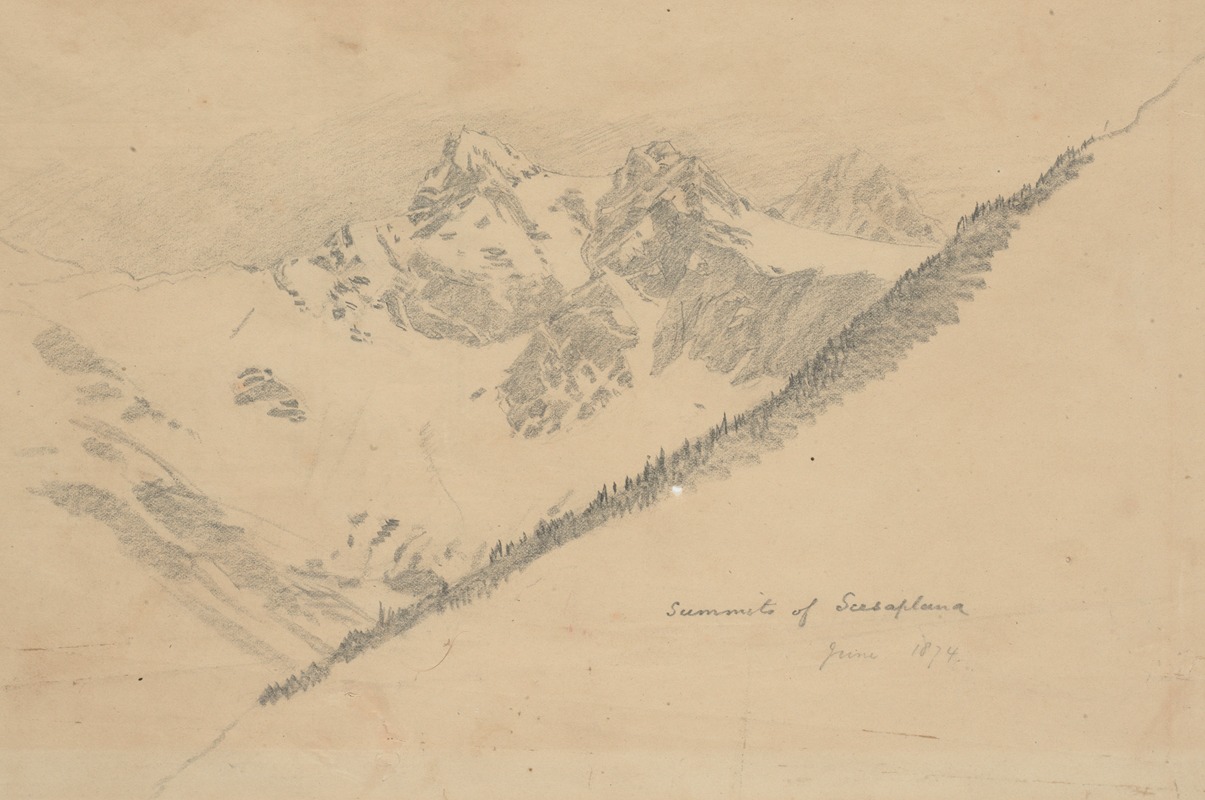 Summits of Scesaplana by Джеймс Кроу Ричмонд, 1874 — digital art print download