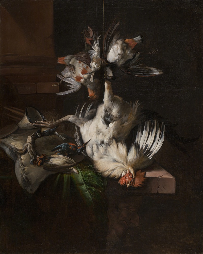 Still life with a white rooster by William Gouw Ferguson — digital art print download