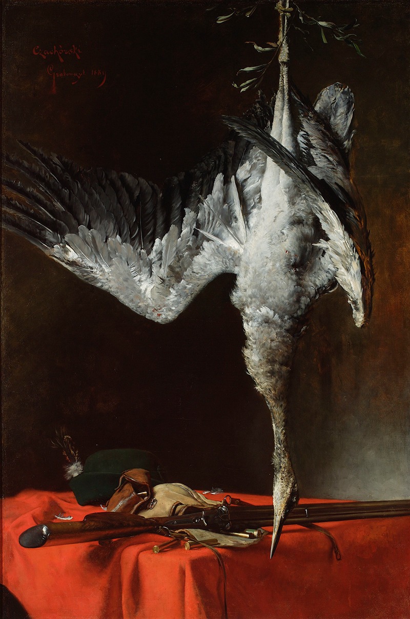 Still life with a heron by Владислав Чахурский, 1889 — digital art print download