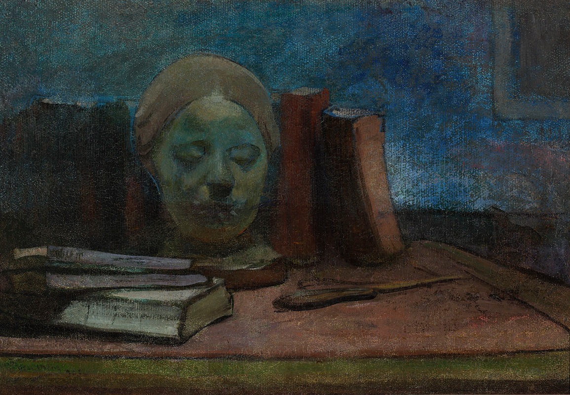 Mask and books by Владислав Слевиньский — digital art print download