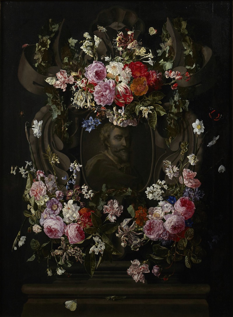 Cartouche with Flowers by Carstian Luyckx — digital art print download