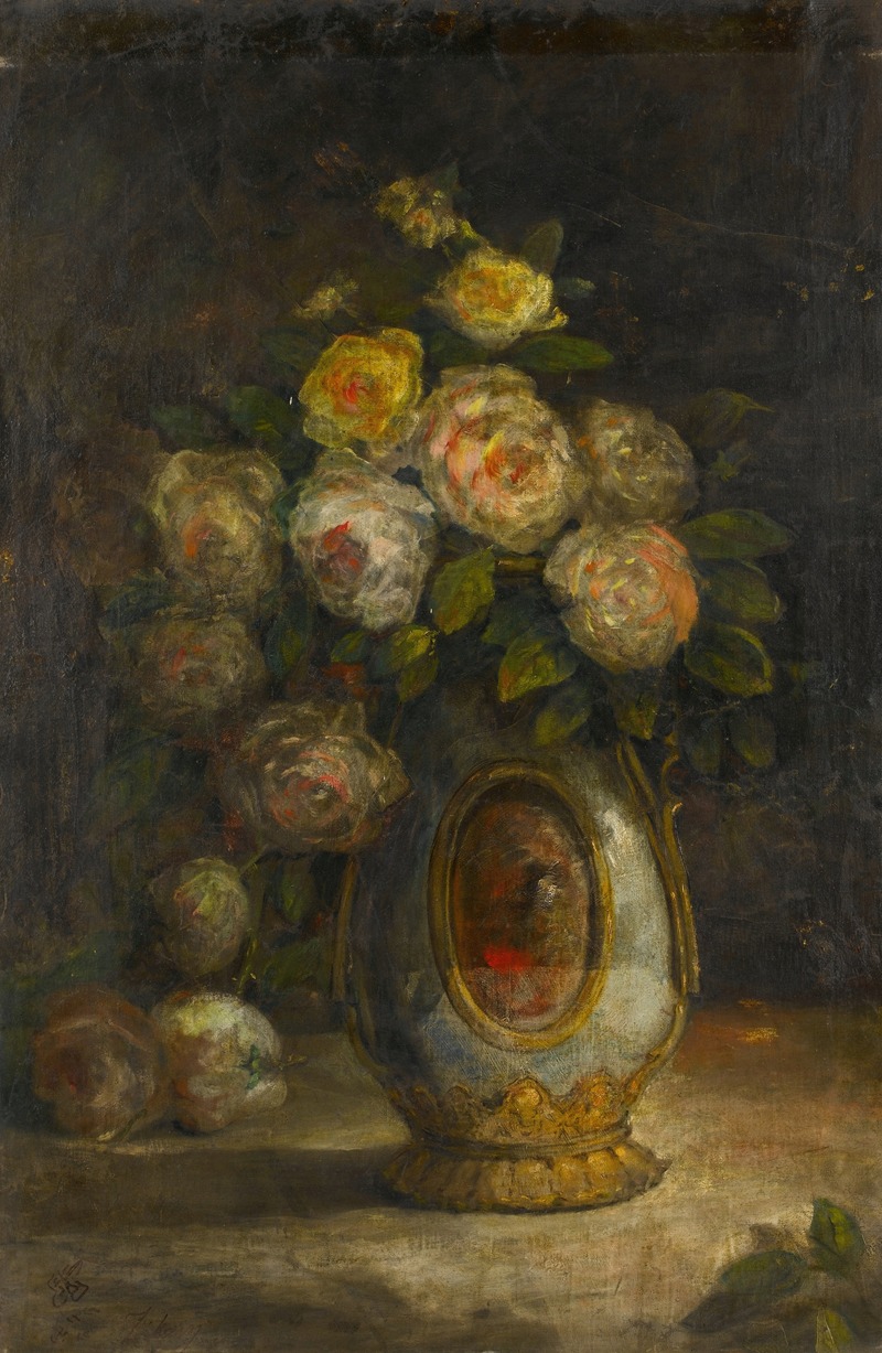 Still Life with Roses by Hüseyin Zekai Paşa, 1908 — digital art print download