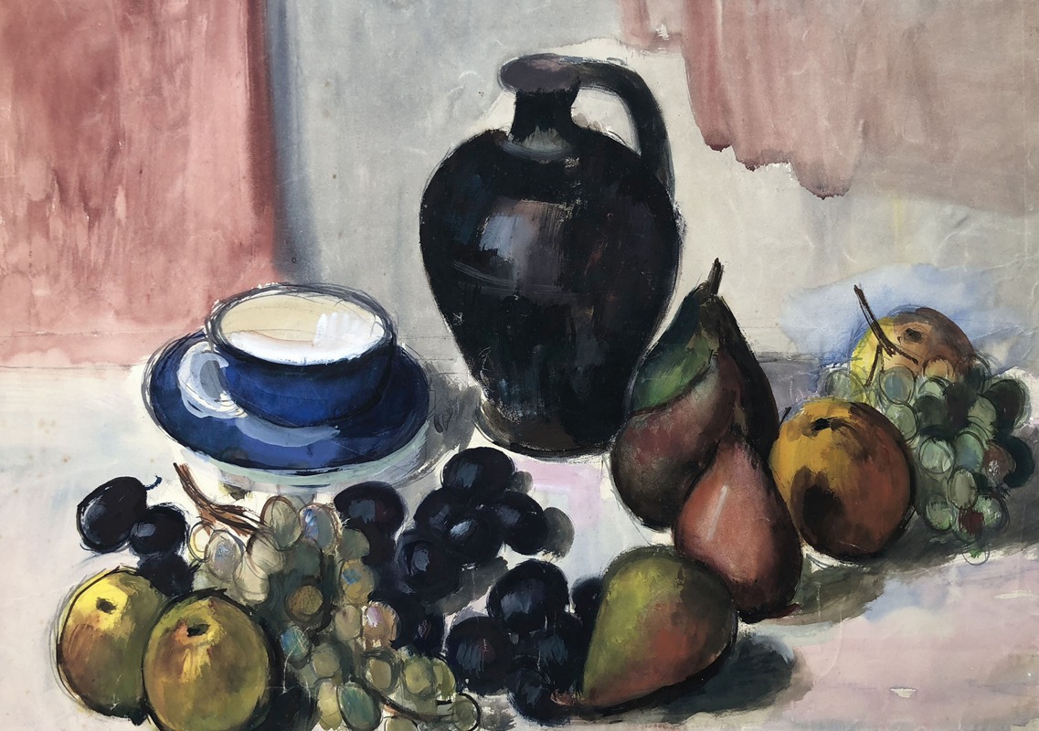 Stillleben mit Früchten by Отто Гейгенбергер — digital art print download