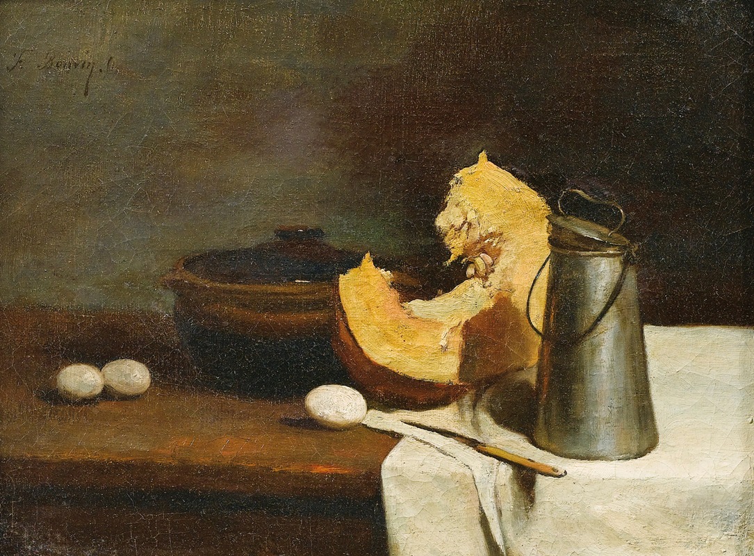Nature morte à la citrouille by Франсуа Бонвен, 1851 — digital art print download