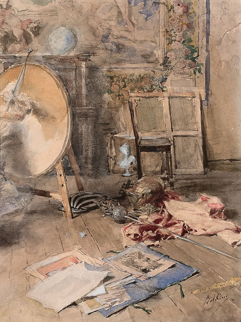 L'atelier de l'artiste by Джованни Болдини — digital art print download