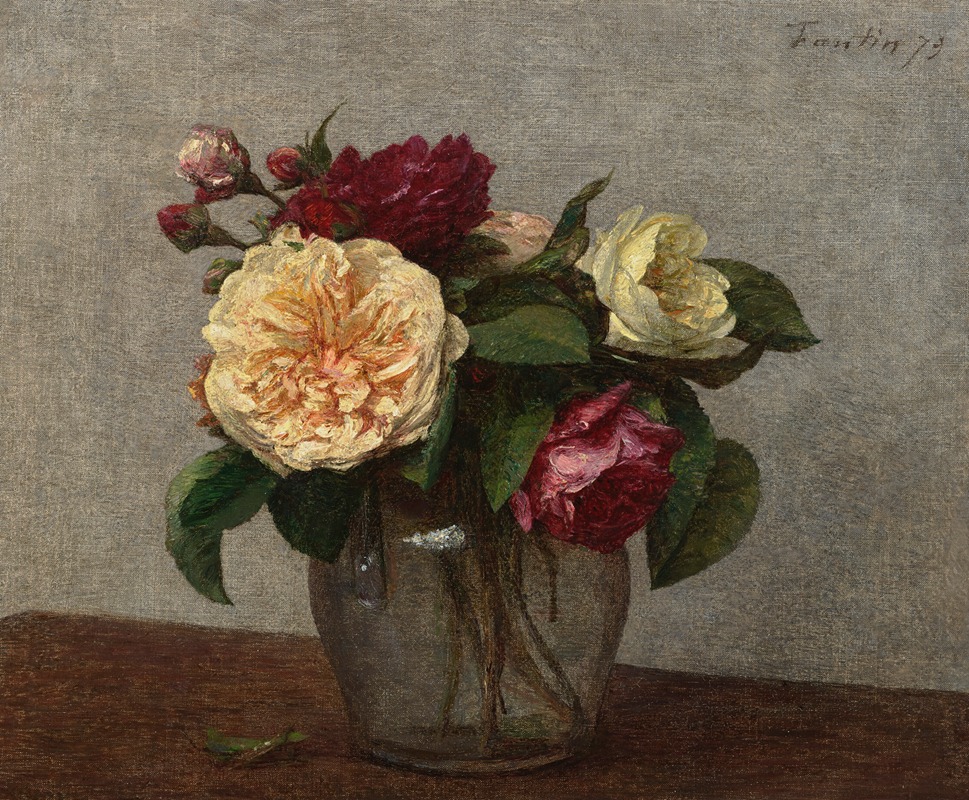 Roses jaunes et rouges — Henri Fantin-Latour