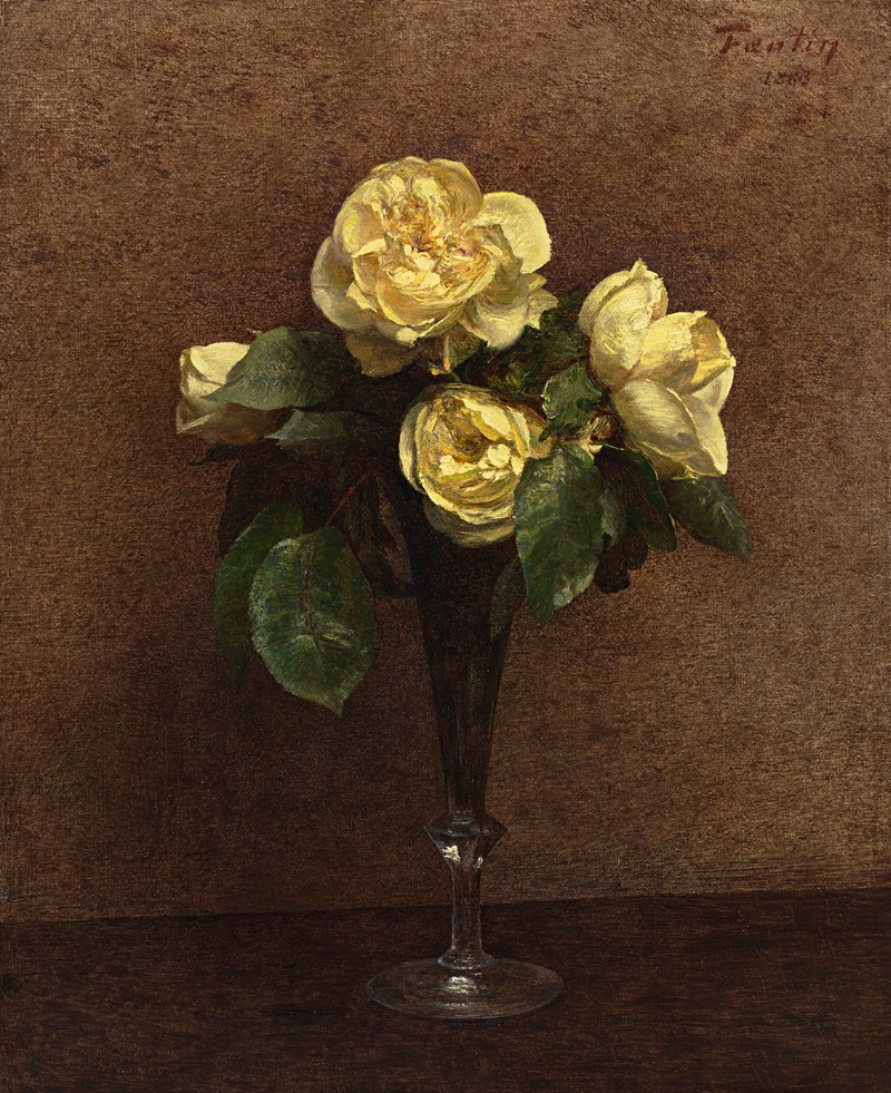 Roses jaunes, Maréchal Niel — Henri Fantin-Latour