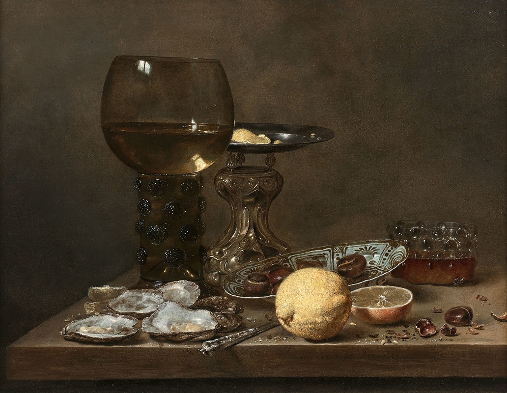 Still Life by Jan Jansz. van De Velde III, 1653 — digital art print download