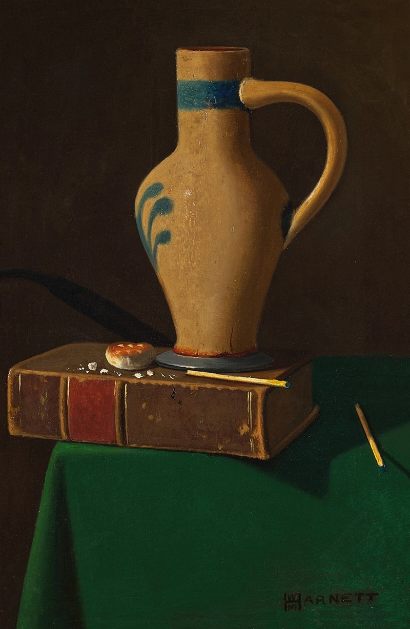 Still Life with Jug on a Book by Джон Фредерик Пето — digital art print download